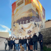E’ stata inaugurata, a Domusnovas, “Intrecci”, l’opera di Manu Invisible sulla cabina di E-Distribuzione